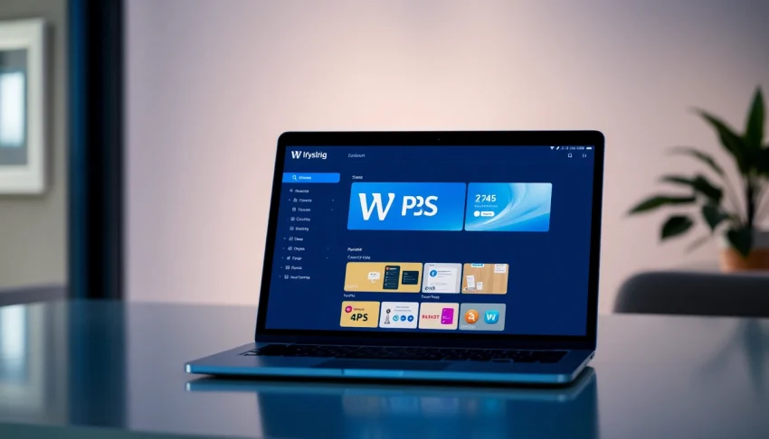 Use WPS中文版 to create stunning documents with an intuitive interface on your laptop.