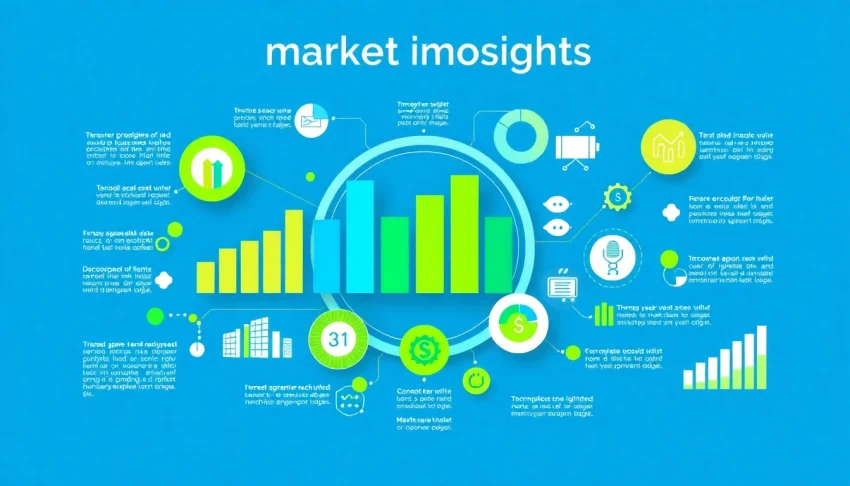 Explore actionable market insights through a vibrant infographic illustrating industry trends and data.